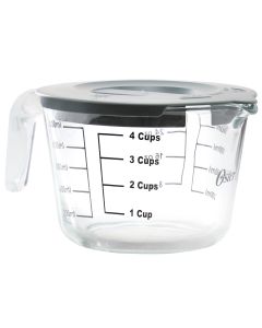 Oster Coolidge 4 Cup Clear Glass Measuring Cup with Snap on Lid