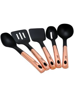 Oster Kitchen Bliss Kitchen Tools Set with Rose Gold Handle, Set of 5