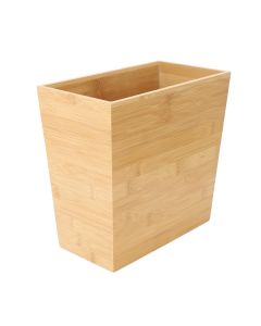 MegaChef 10.5 x 5.75 Inch Rectangle Bamboo Waste Basket