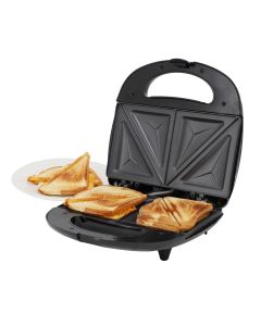 MegaChef Electric Compact Aluminum Nonstick Sandwich Maker in Black