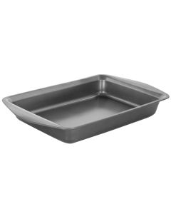 Gibson Baker's Friend 16.75 Inch Nonstick Steel Roasting Pan in Gray