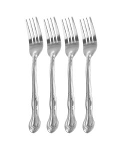 Gibson Home Abbie 4 Piece Stainless Steel Dinner Fork Set
