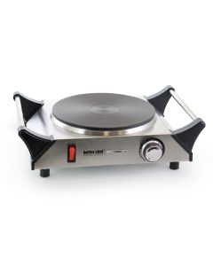 Better Chef Portable Stainless Steel Solid Element Single Electric Burner