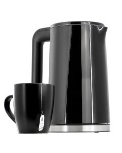 MegaChef 1.8 Quart Stainless Steel Electric Tea Kettle in Black