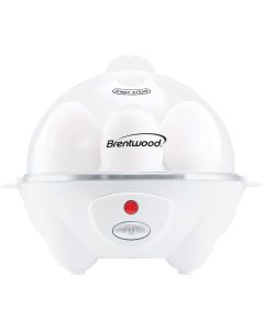 Brentwood Electric 7 Egg Cooker with Auto Shut Off in White