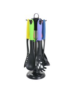 MegaChef Assorted Color Nylon Cooking Utensils, Set of 7